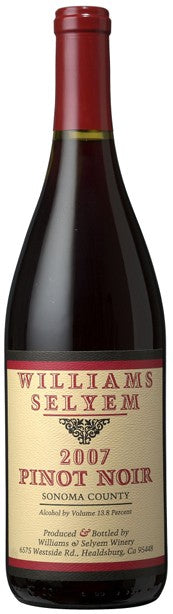 Williams Selyem - Sonoma County Pinot Noir 2007 (750ml)