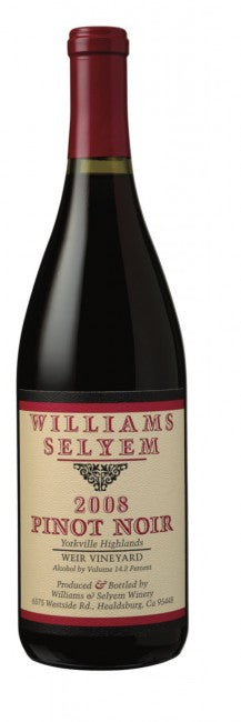 Williams Selyem - Weir Vineyard Pinot Noir 2008 (750ml)