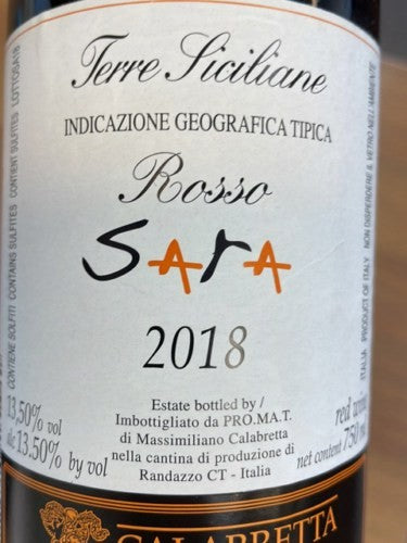 Calabretta - Sara Rosso NV (750ml)