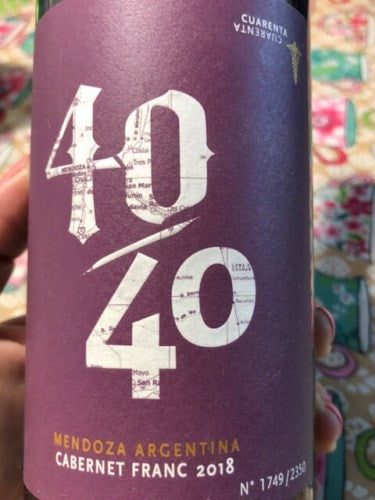 Cuarenta Cuarenta 40-40 Cabernet Franc 2022 (750ml)