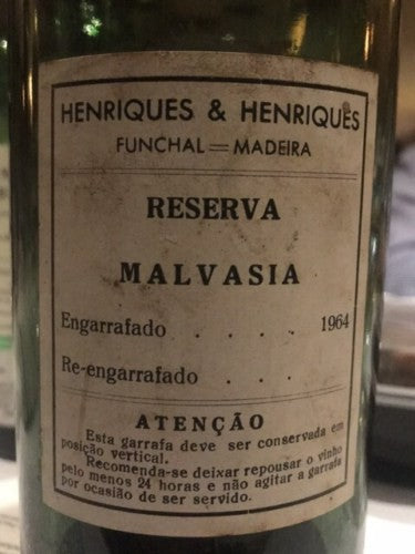 Henriques & Henriques - Reserva Malvasia Madeira NV