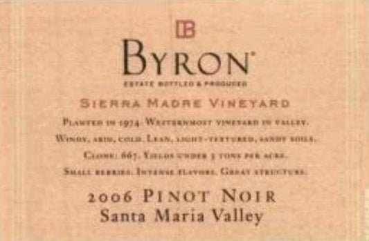 Byron - Pinot Noir Santa Barbara County Sierra Madre Vineyards 2006 (750ml)