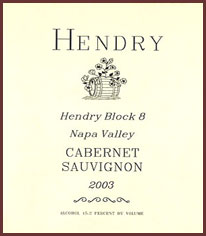 Hendry Ranch - Cabernet Sauvignon Napa Valley Block 8 1999 (750ml)