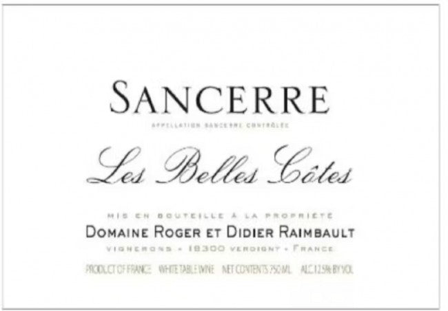 Roger et Didier Raimbault - Les Belles Cotes Sancerre 2012 (750ml)