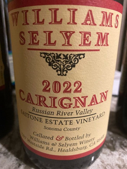 Williams Selyem - Carignan Saitone Estate Vineyards 2022 (750ml)