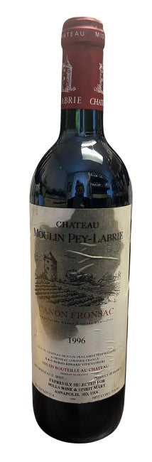 Chateau Moulin Pey-Labrie - Canon Fronsac 1996 (750ml)