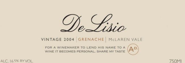 De Lisio - Grenache 2004 (750ml)