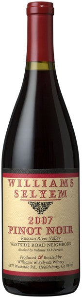 Williams Selyem Pinot Noir Russian River Valley Westside Road Neighbors 2007 (750ml)