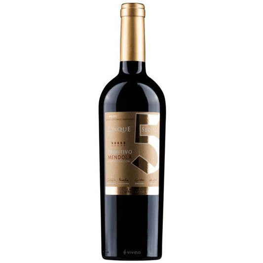 Tenute Quattro Conti Cinque Secoli Primitivo Mendola 2017 (750ml)